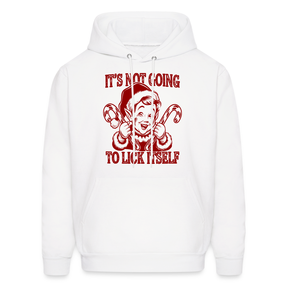 It's Not Going To Lick Itself (Naughty Christmas Elf) Hoodie - white