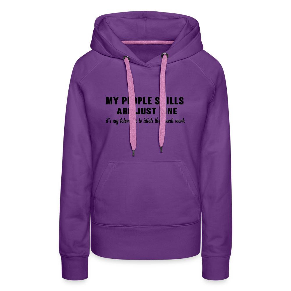 It's My Tolerance To Idiots That Needs Work Women’s Premium Hoodie - purple 