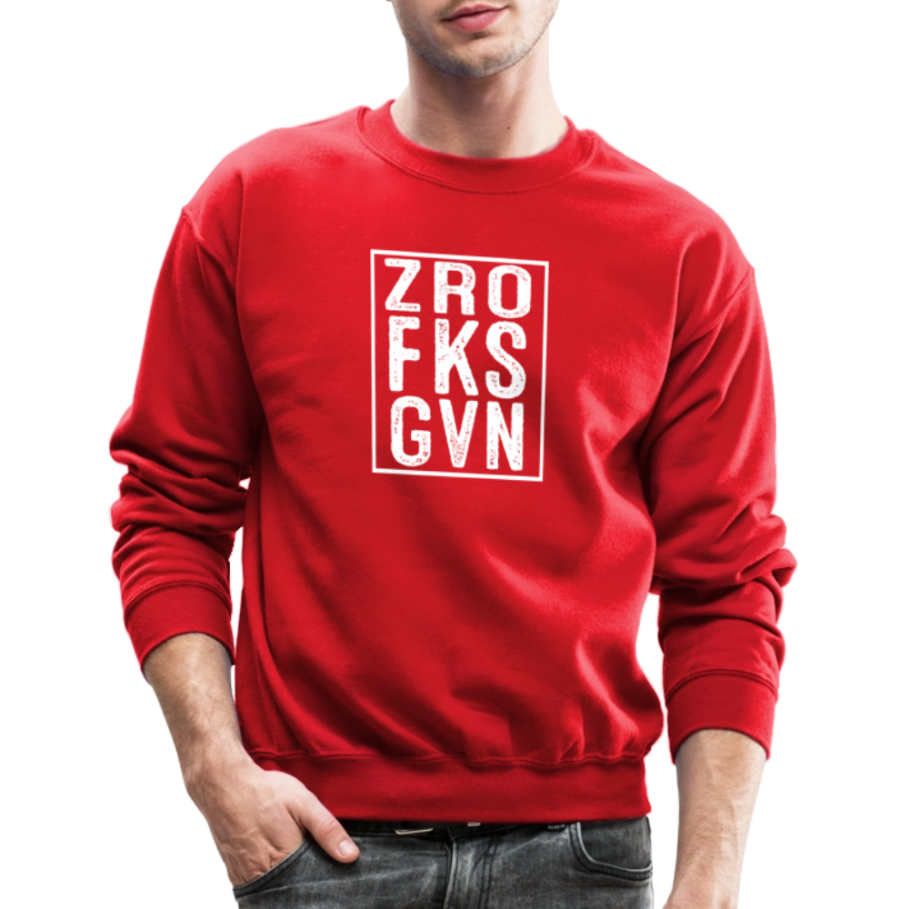 ZRO FKS GVN (Zero Fucks Given) Sweatshirt - red