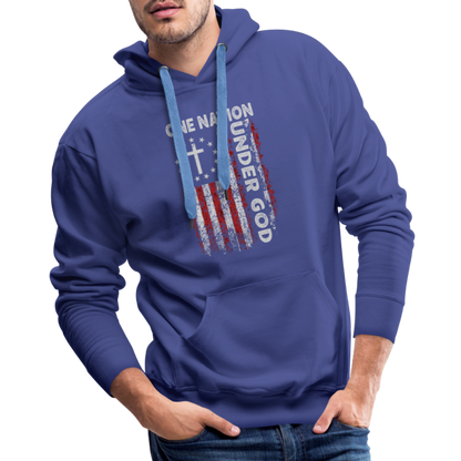 One Nation Under God Men’s Premium Hoodie - royal blue