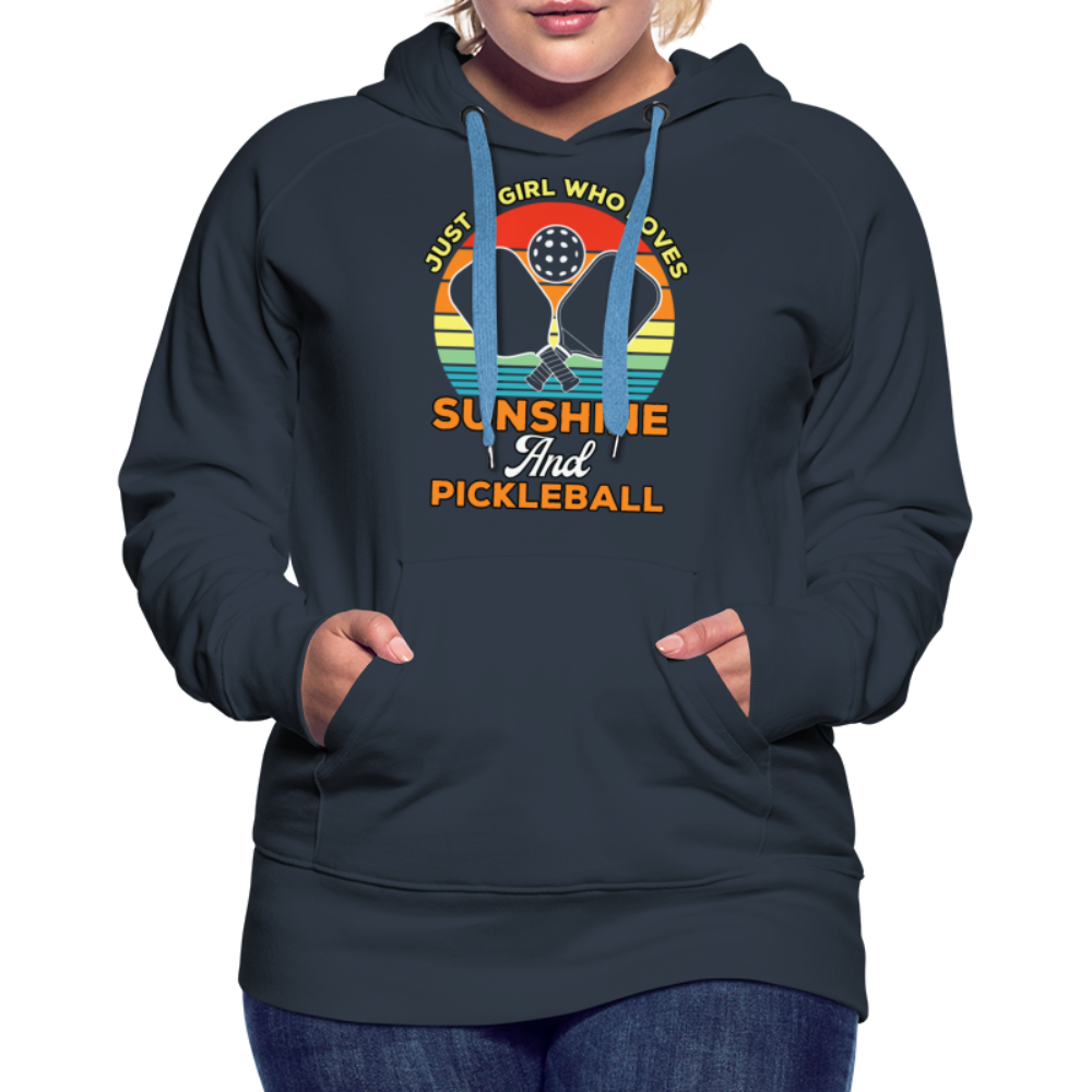 Just A Girl Who Loves Sunshine and Pickleball Premium Hoodie - navy