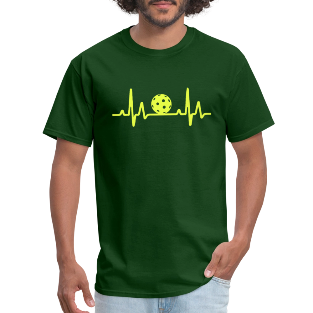 Pickleball Heartbeat T-Shirt - forest green