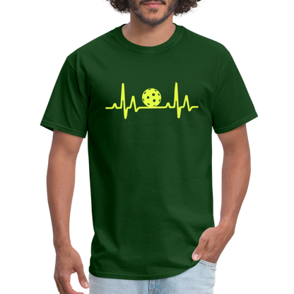 Pickleball Heartbeat T-Shirt - forest green