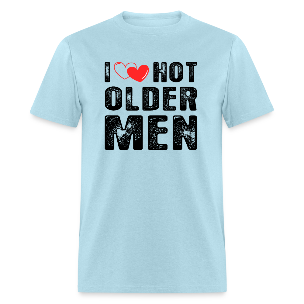 I Heart Hot Older Men (I Love Hot Older Men) T-Shirt - powder blue