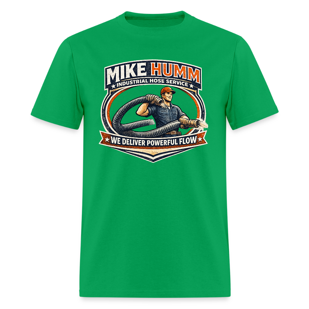 Mike Humm Industrial Hose Service Funny Adult Humor Shirt Color: white