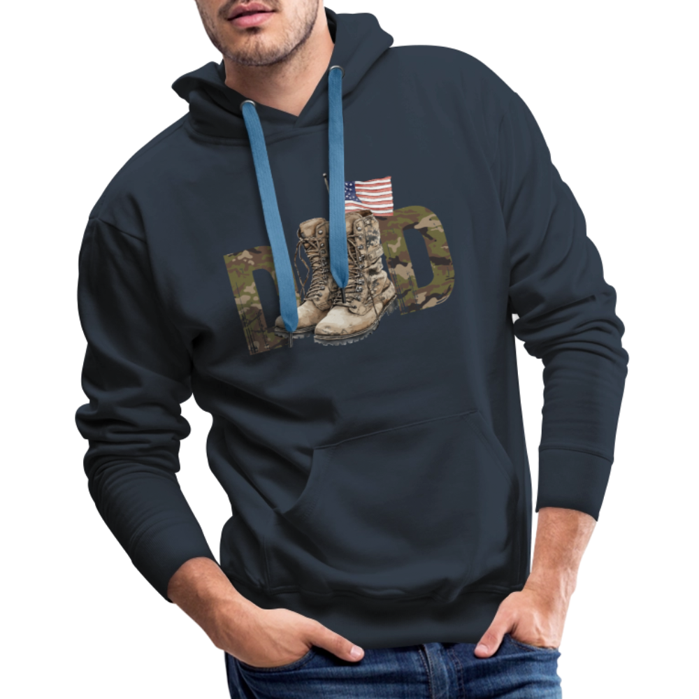 Military Dad Men’s Premium Hoodie - navy