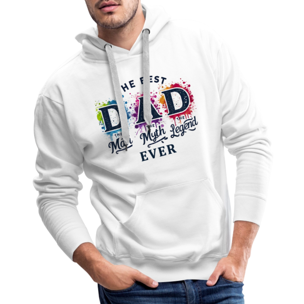 Best Dad Ever Men’s Premium Hoodie - white