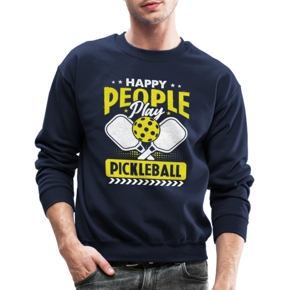 Happy People Play Pickleball Sweatshirt - navy