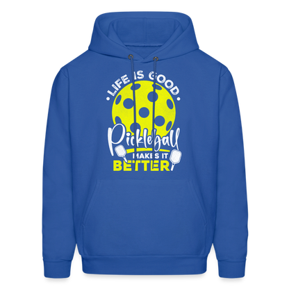 Life Is Good Pickleball Makes It Better Hoodie - royal blue