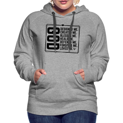 GOD Designed Me Women’s Premium Hoodie - heather grey