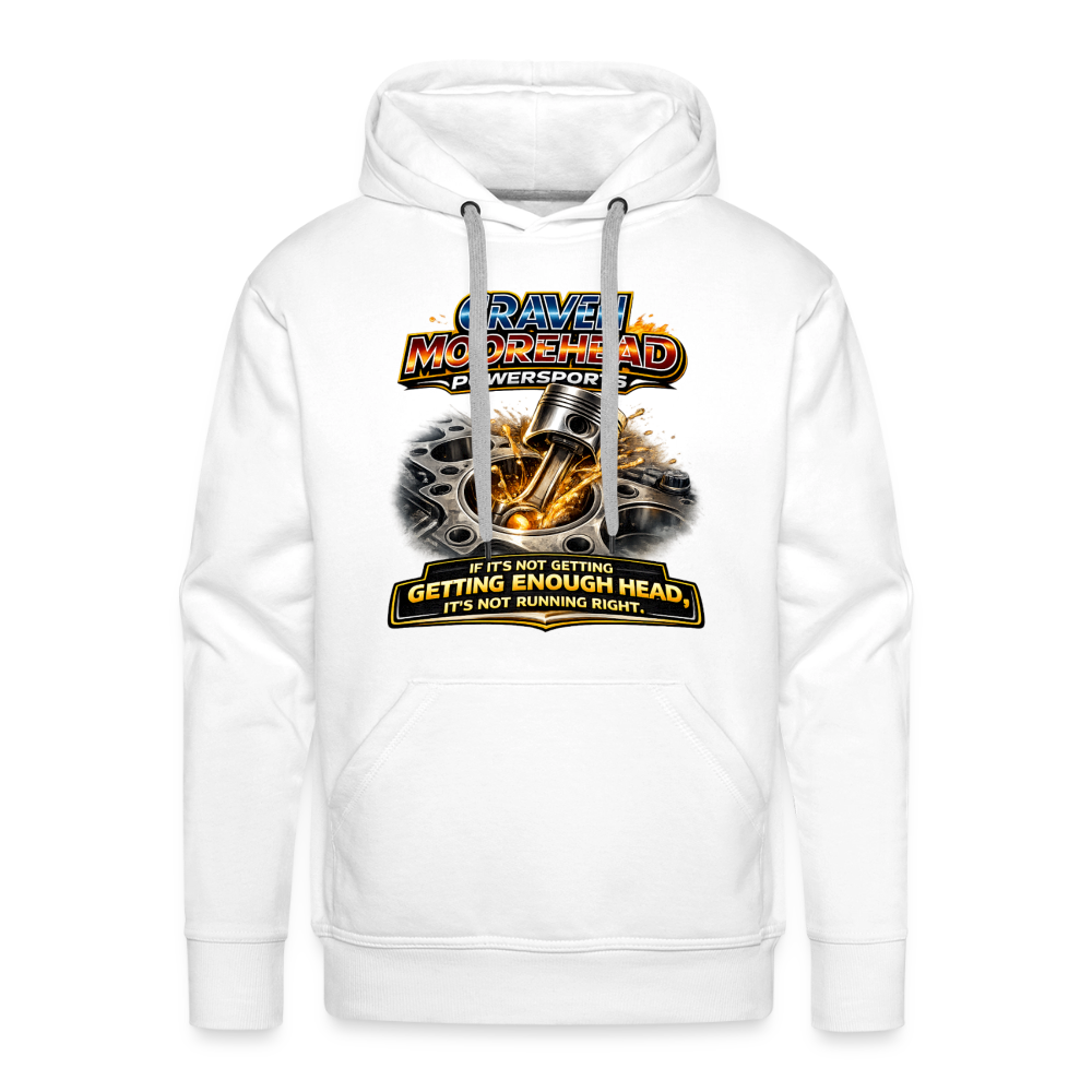 Craven Moorehead Powersports Funny Adult Humor Premium Hoodie Color: White