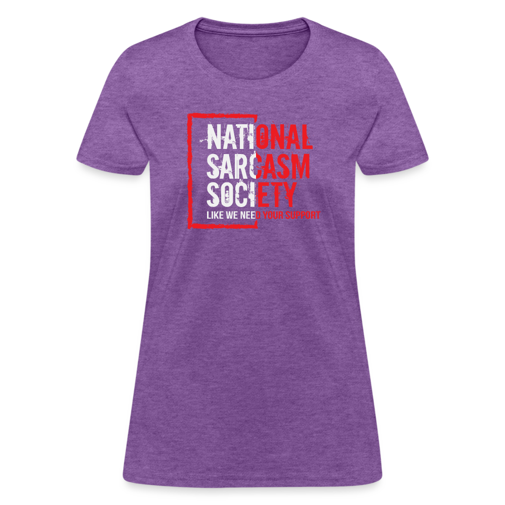 National Sarcasm Society Women's Contoured T-Shirt - purple heather