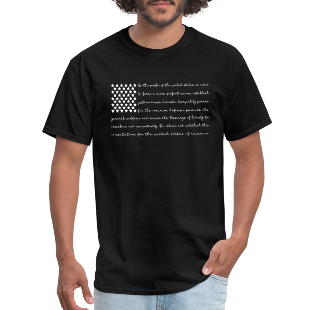 American Flag We The People Constitution T-Shirt – Freedom in Every Line - black