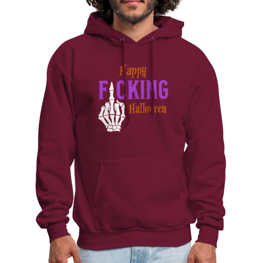 Happy F*cking Halloween Hoodie - burgundy