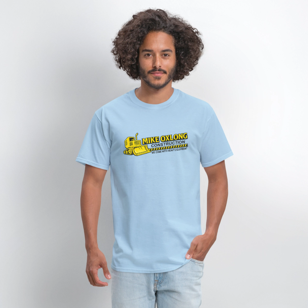 Mike Oxlong Men’s Hoodie – Funny Adult Construction T-Shirt - powder blue
