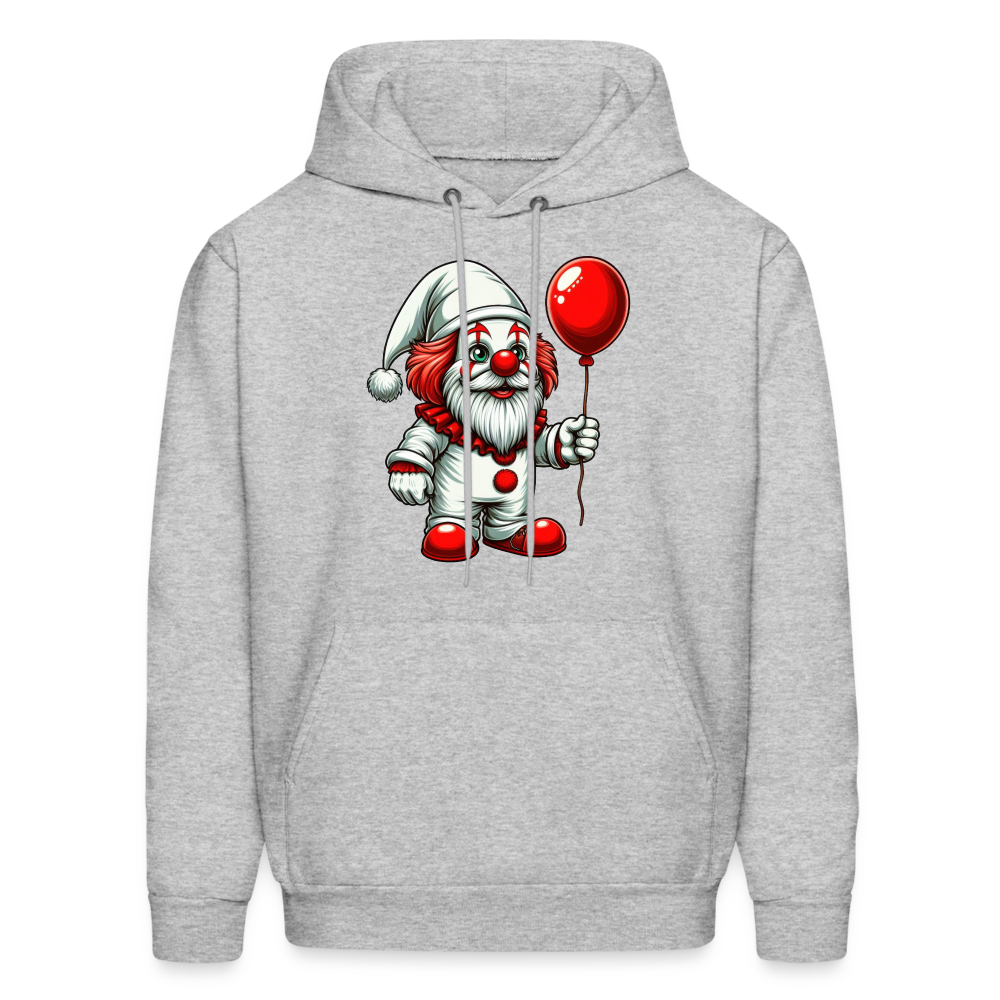 Gnome Clown Hoodie - heather gray