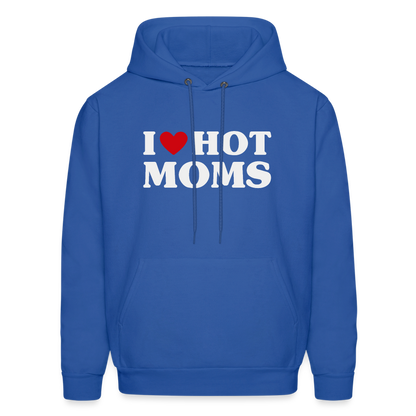 I Heart Hot Moms (Funny I Love Hot Moms) Hoodie - royal blue