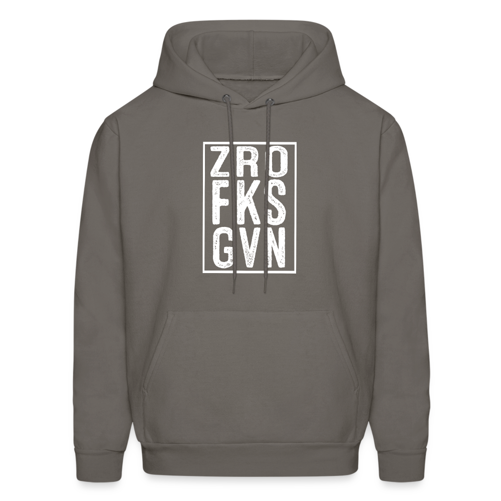 ZRO FKS GVN (Zero Fucks Given) Hoodie - asphalt gray