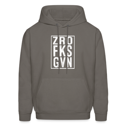 ZRO FKS GVN (Zero Fucks Given) Hoodie - asphalt gray