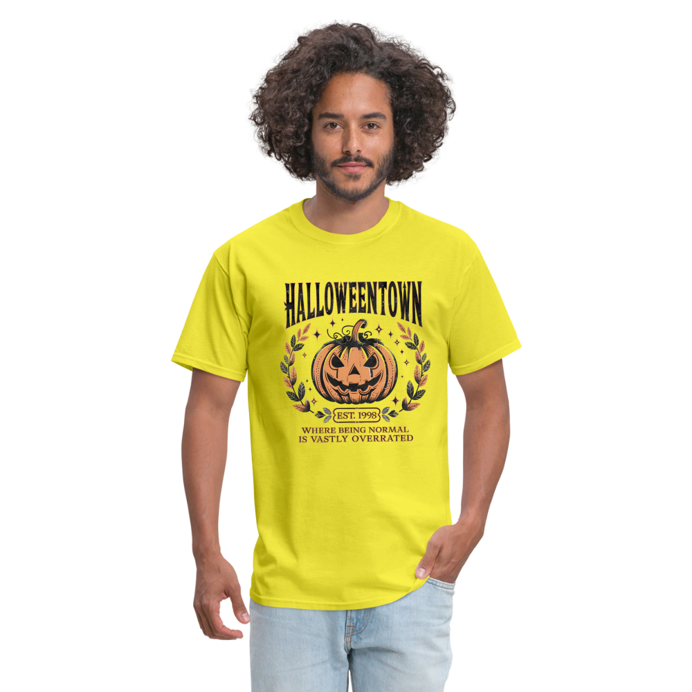 Halloweentown T-Shirt (Where Normal is Overrated) - yellow