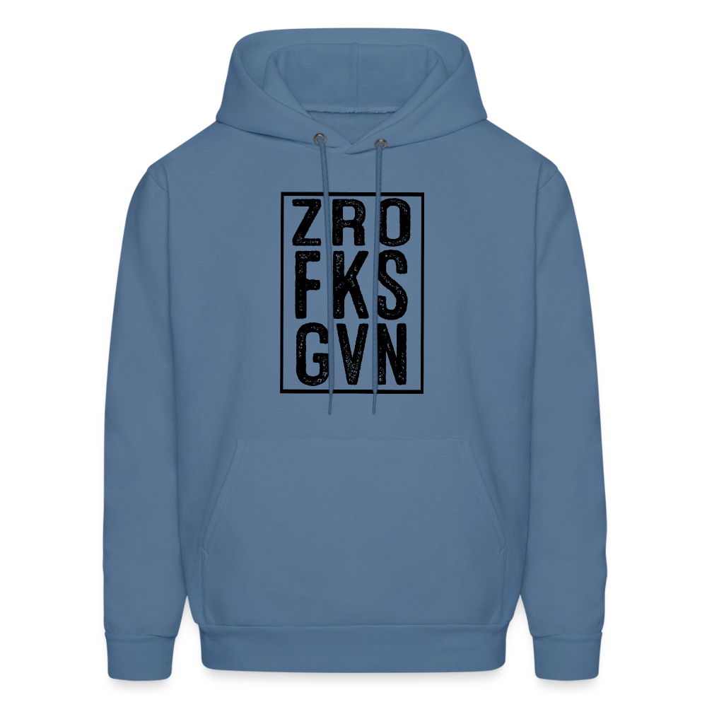 Zero Fucks Given (ZRO FKS GVN) Hoodie - denim blue