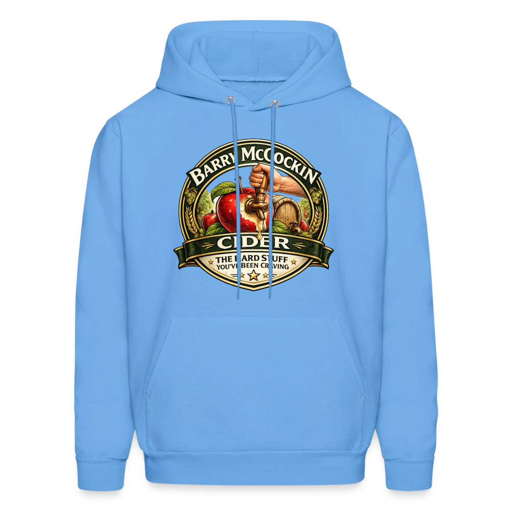 Barry McCockin Cider Funny Graphic Hoodie Color: Carolina Blue