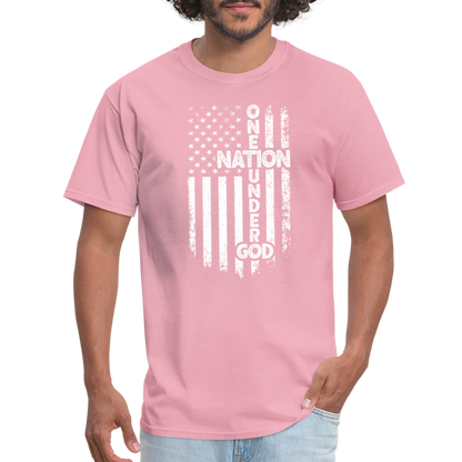 One Nation Under God T-Shirt - pink