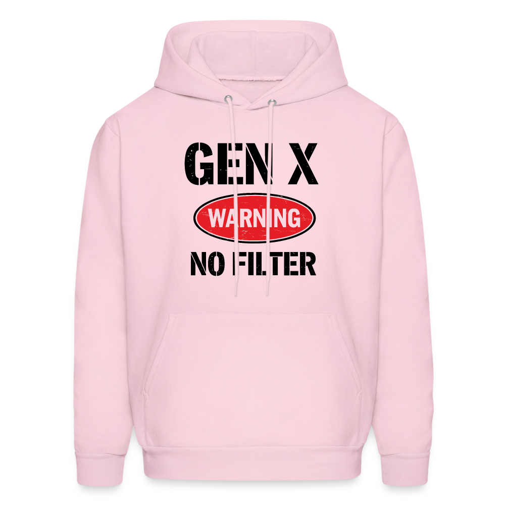 GEN-X Warning No Filter Hoodie - pale pink