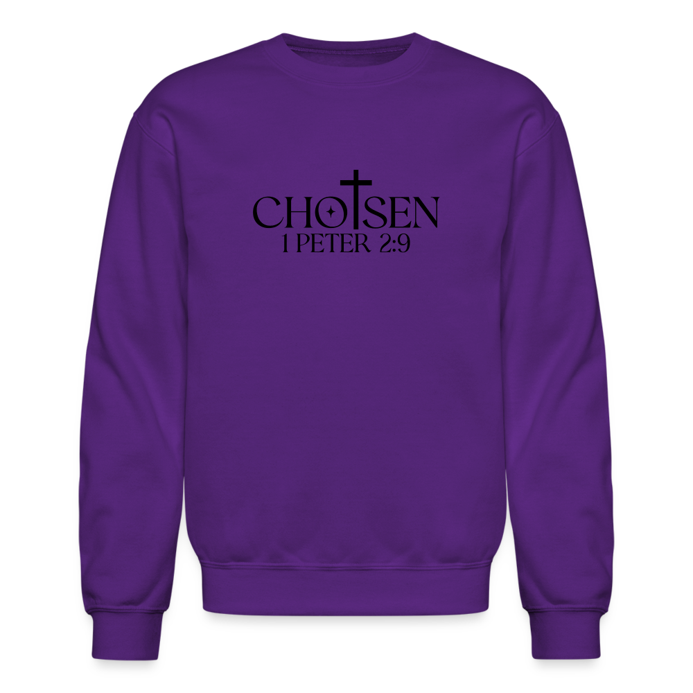 Chosen 1 Peter 2:9 Sweatshirt - purple
