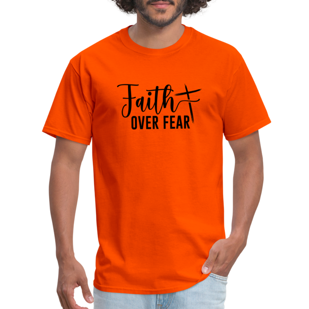 Faith Over Fear T-Shirt - orange