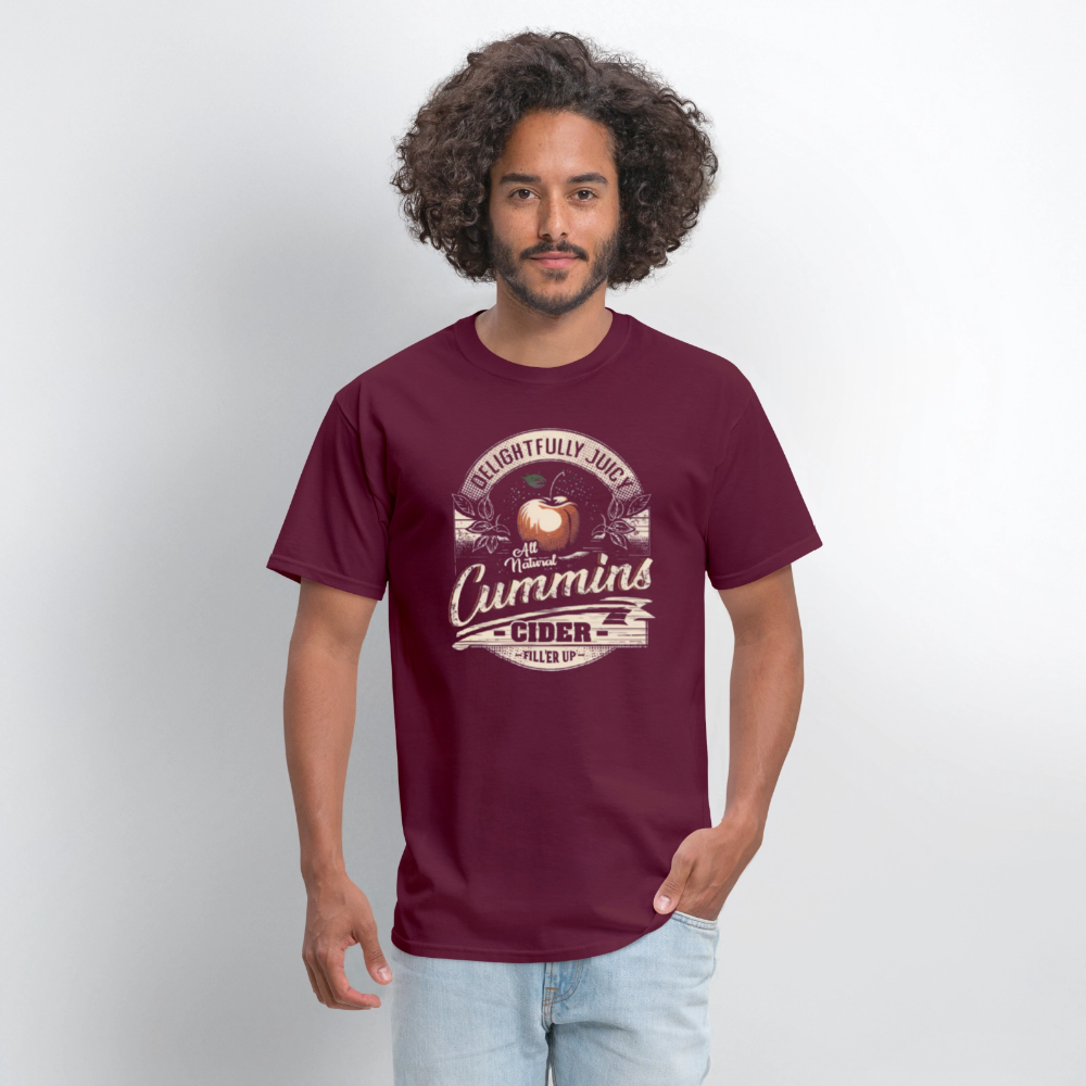 Vintage Cummins Cider (Funny Adult Humor) T-Shirt - burgundy