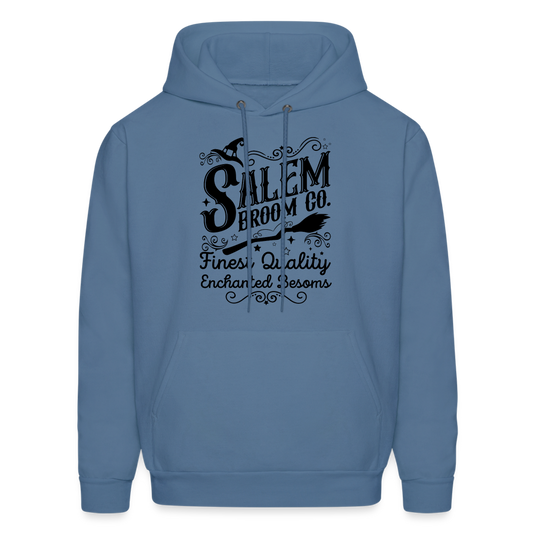 Salem Broom Co. Finest Quality Enchanted Besoms Hoodie (Halloween) - denim blue