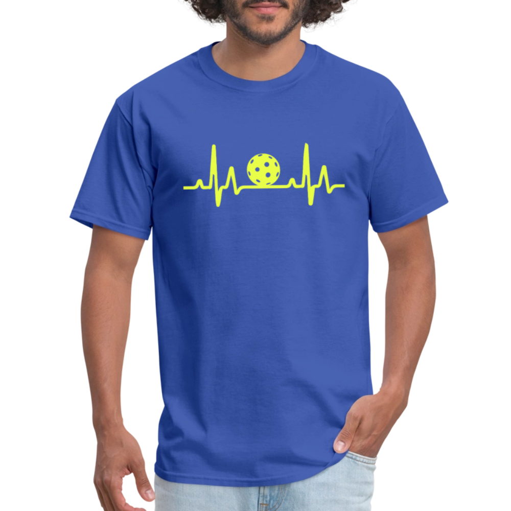 Pickleball Heartbeat T-Shirt - royal blue