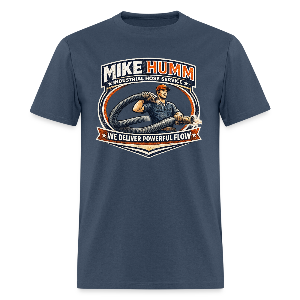 Mike Humm Industrial Hose Service Funny Adult Humor Shirt Color: white