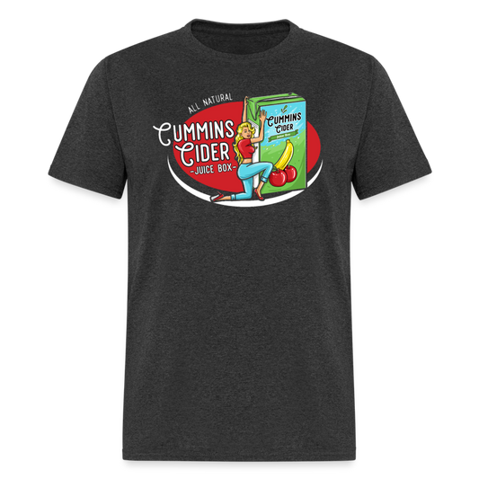 Cummins Cider Juice Box (Adult Sexual Humor) T-Shirt - heather black