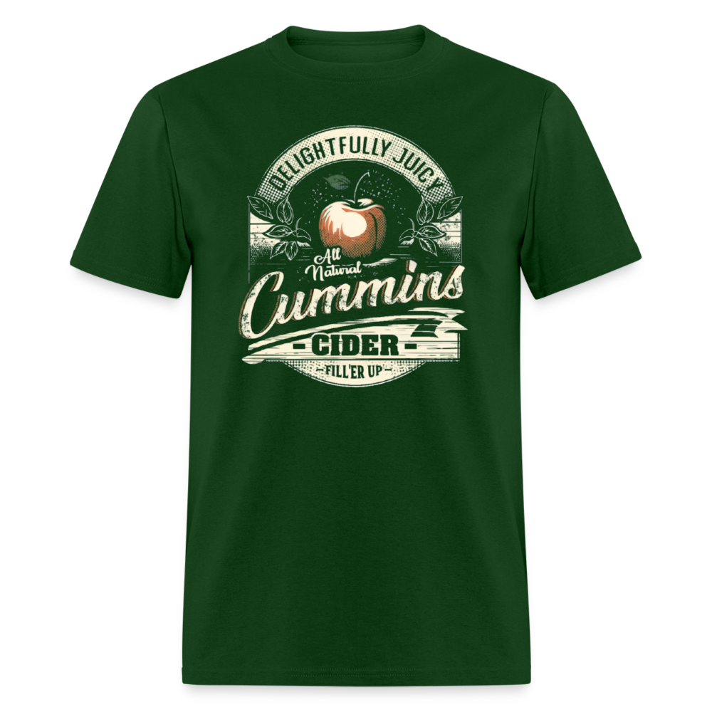 Vintage Cummins Cider (Funny Adult Humor) T-Shirt - forest green