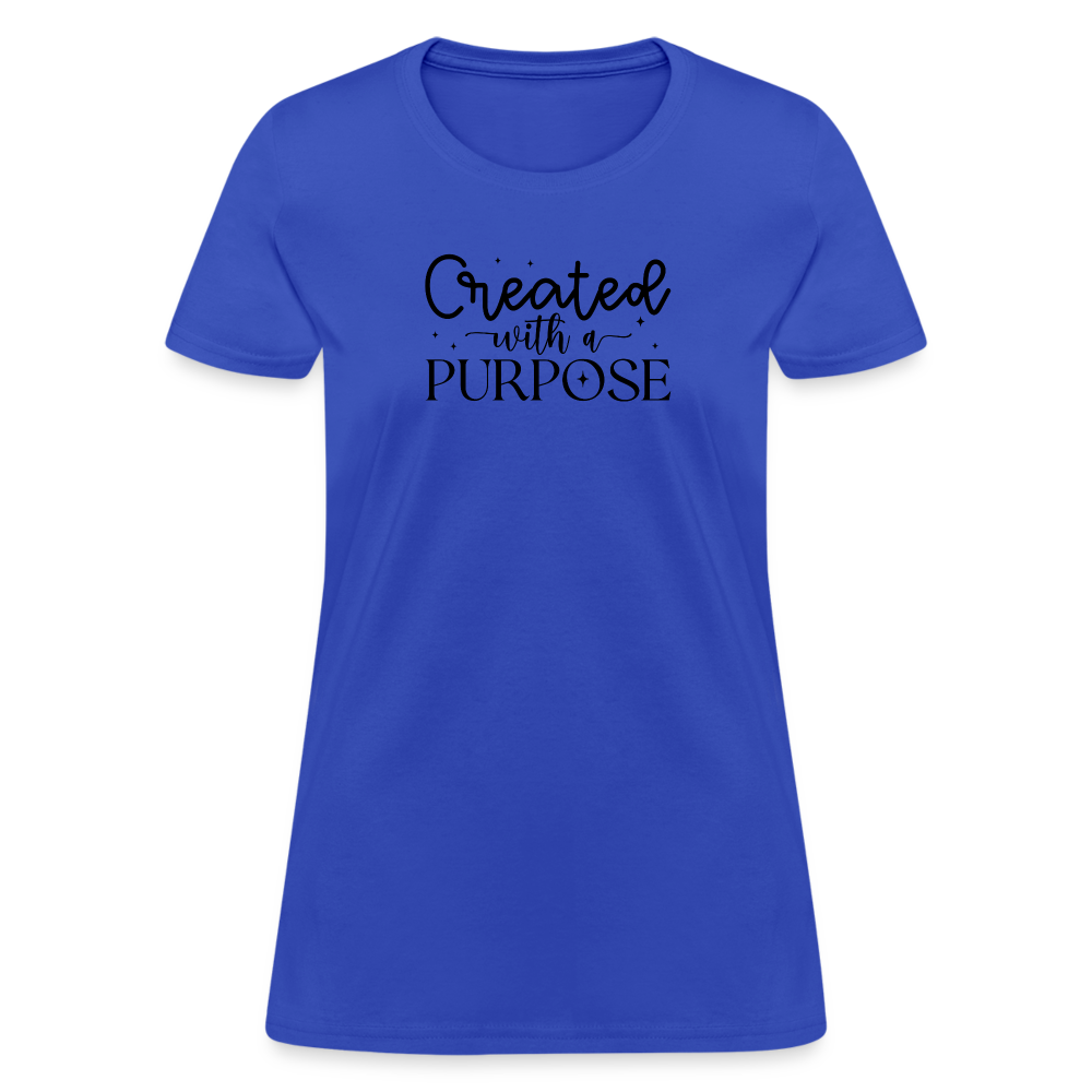 Created with a Purpose Women's T-Shirt - royal blue