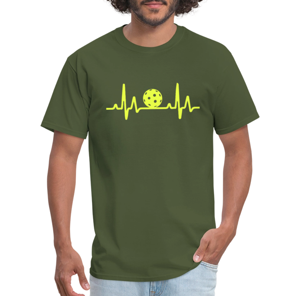 Pickleball Heartbeat T-Shirt - military green