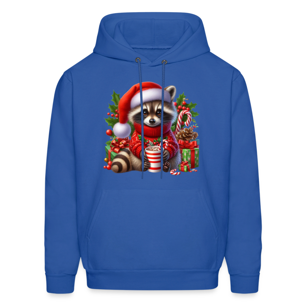 Christmas Cute Feral Raccoon Hoodie - royal blue