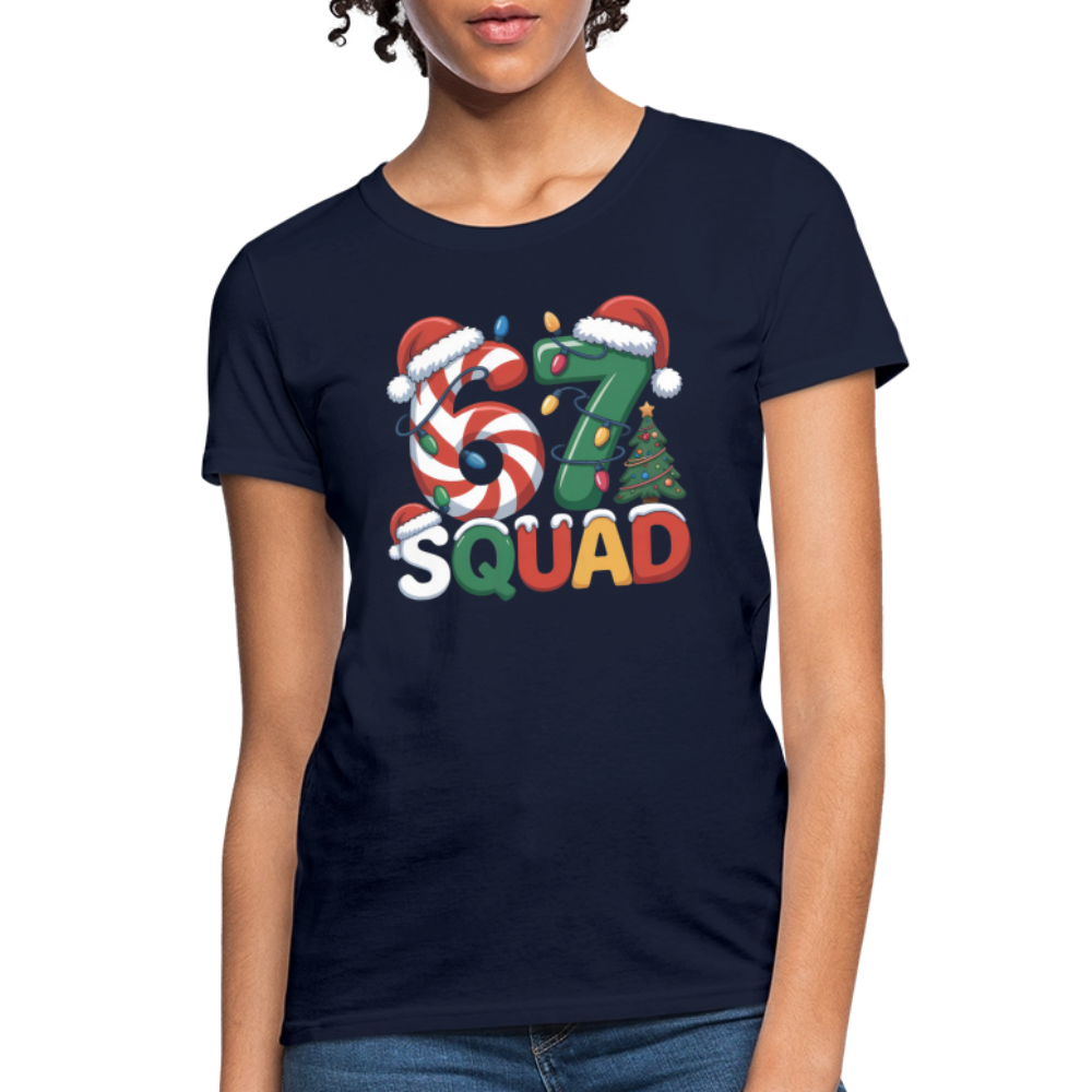 Six Seven Squad - Christmas 67 Women's T-Shirt - navy