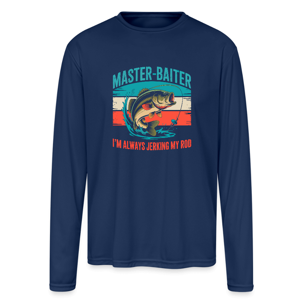 Master Baiter I’m Always Jerking My Rod Fishing UV Shirt - navy