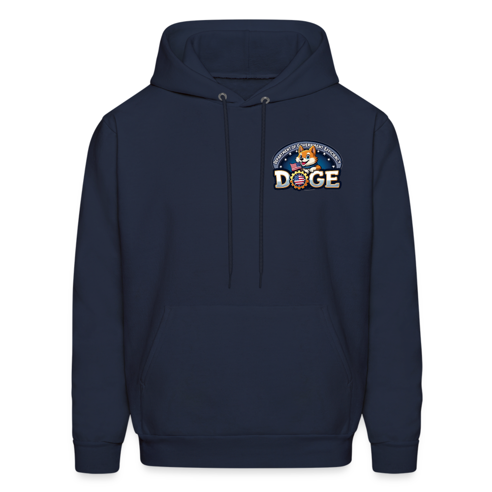 DOGE Hoodie (front/back print) - navy