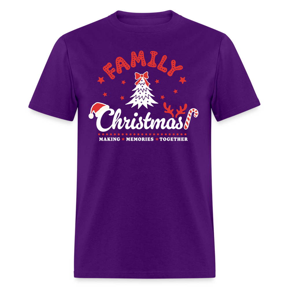Family Christmas Making Memories Together T-Shirt - purple