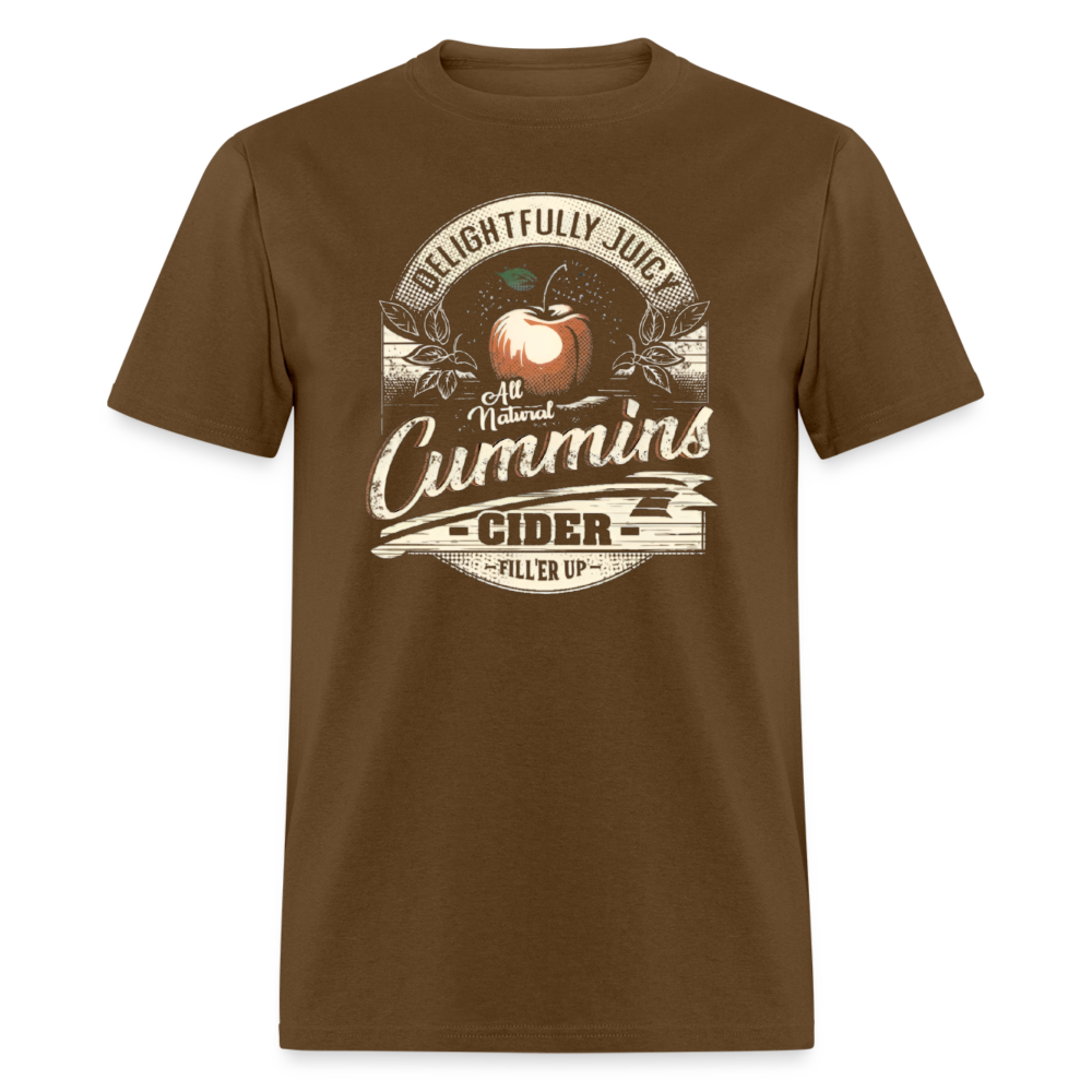 Vintage Cummins Cider (Funny Adult Humor) T-Shirt - brown