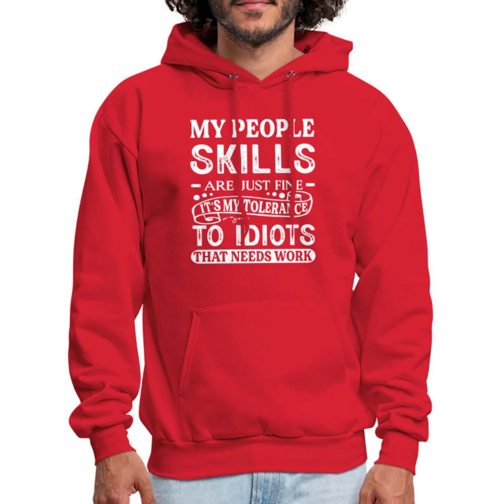 It's My Tolerance To Idiots That Needs Work Hoodie - red