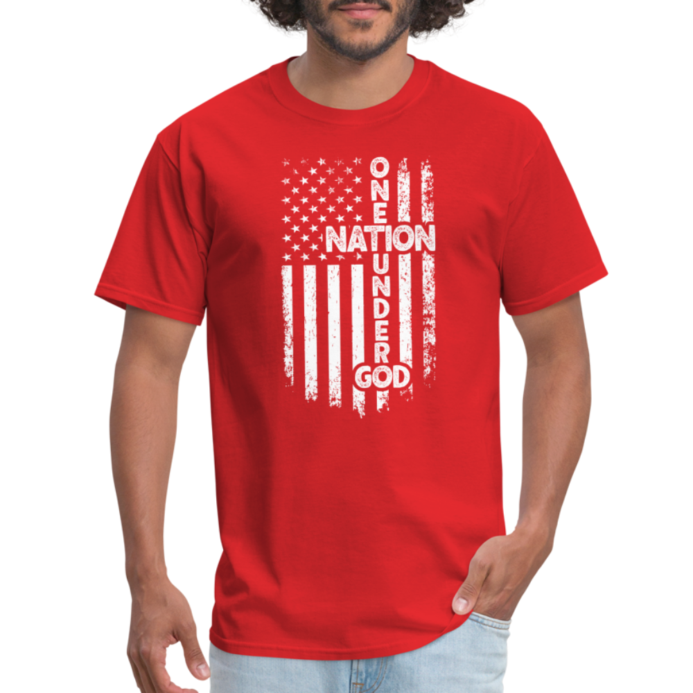 One Nation Under God T-Shirt - red