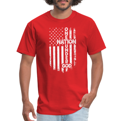 One Nation Under God T-Shirt - red