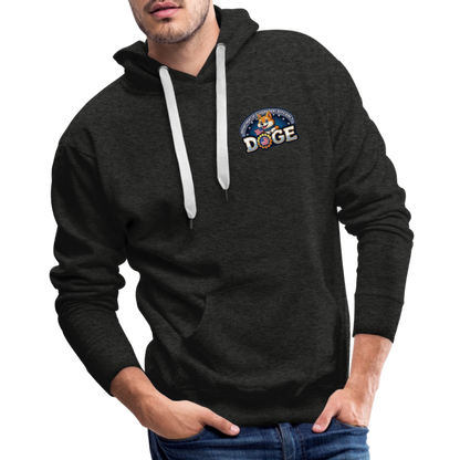 DOGE Men’s Premium Hoodie (front/back print) - charcoal grey