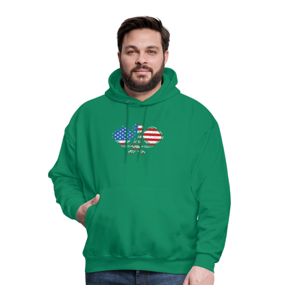 American Flag Pickleball Paddle Hoodie - kelly green