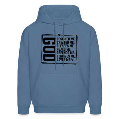 GOD Designed Me Hoodie - denim blue